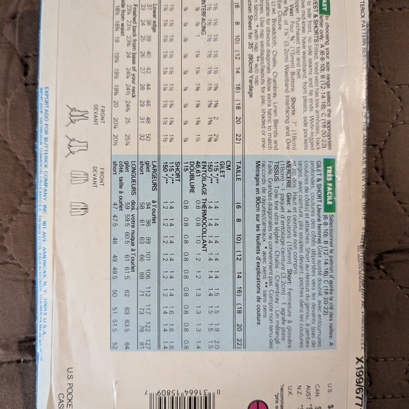 Plaid Vest Sewing Pattern - Picture 2 of 4